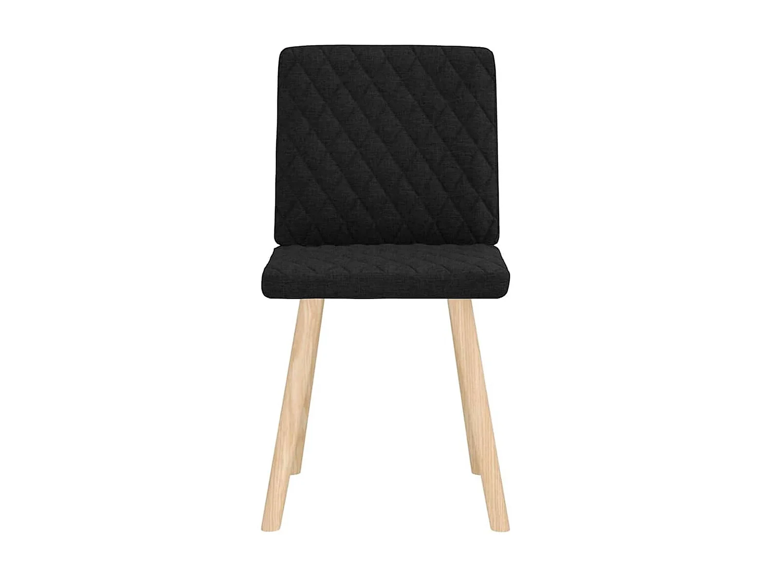 Chaises à manger lot de 2 noir tissu