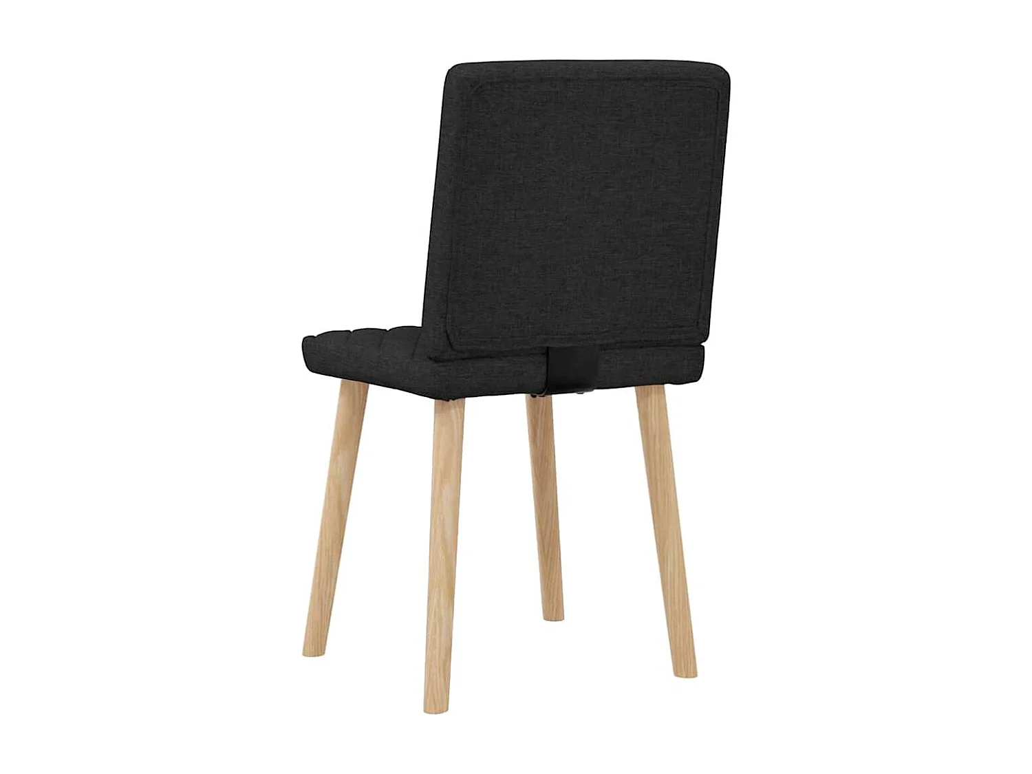 Chaises à manger lot de 2 noir tissu