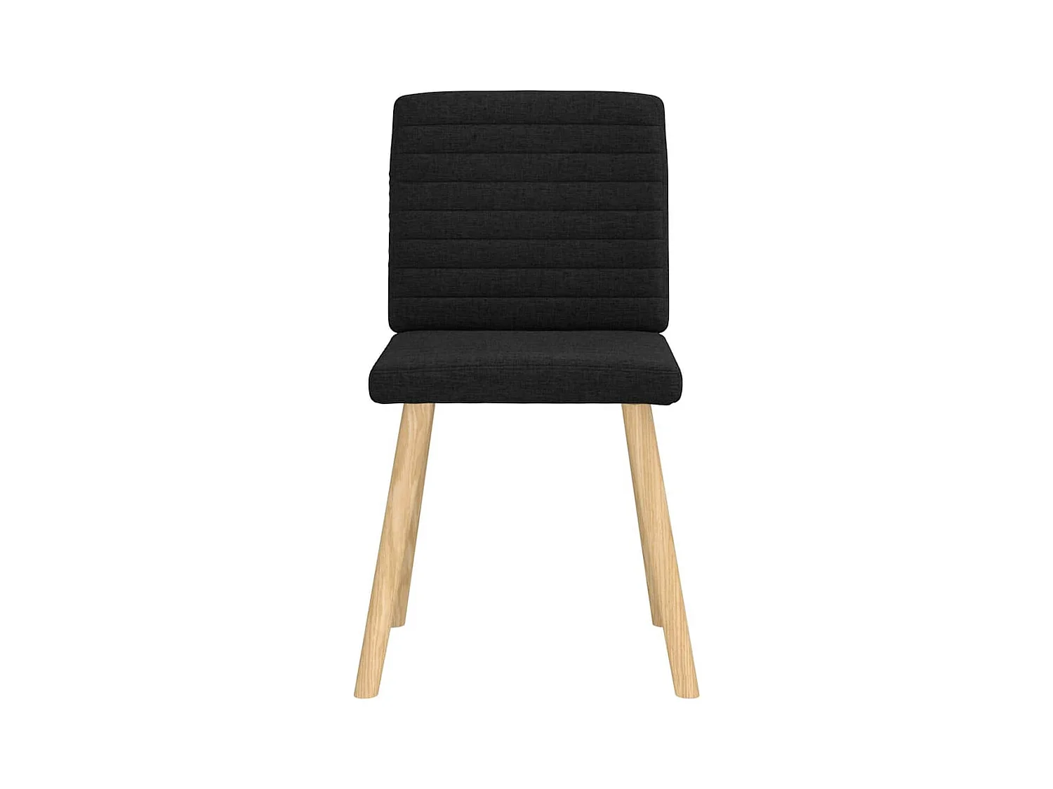 Chaises à manger lot de 4 noir tissu