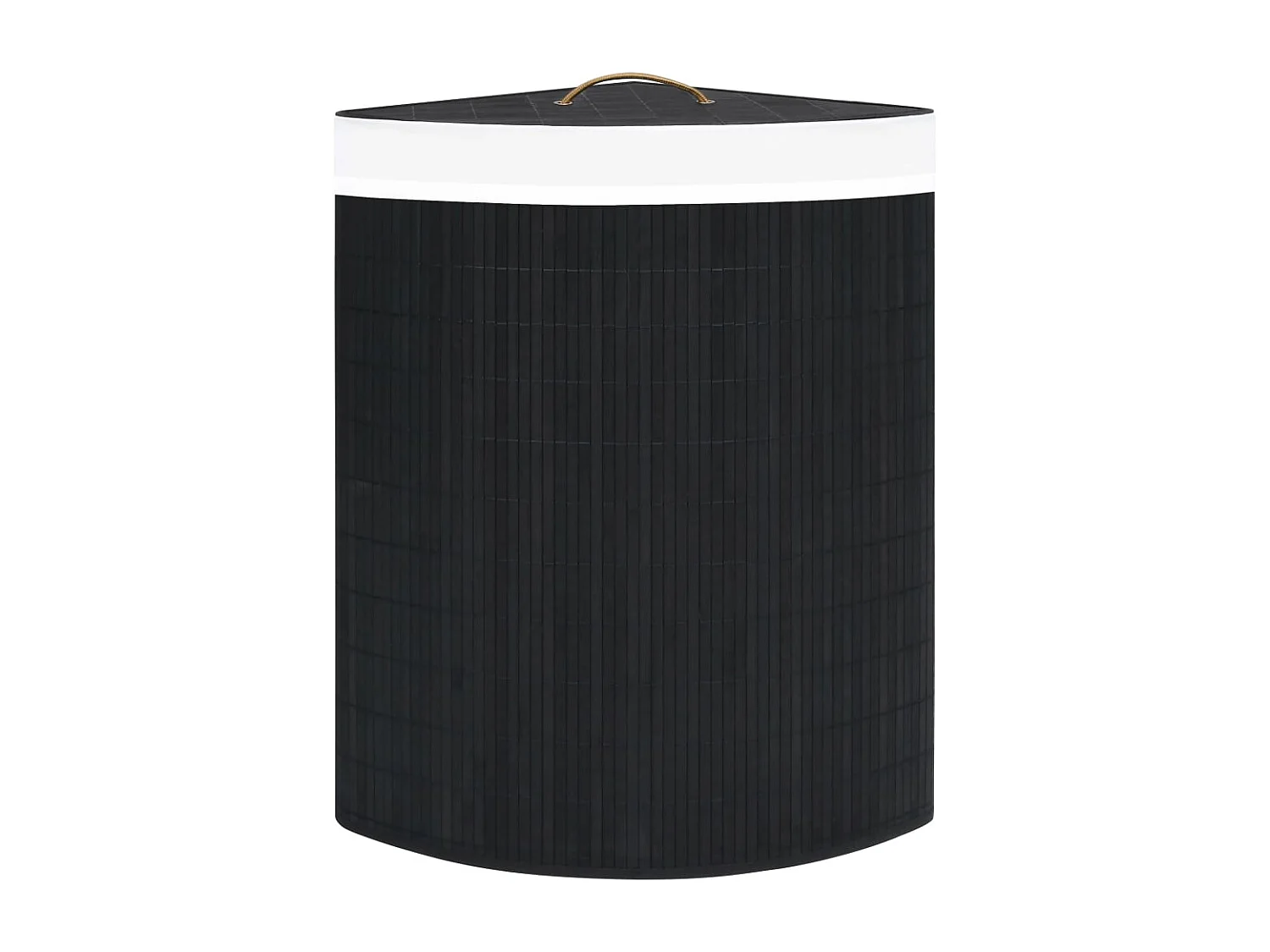 Bamboe Hoekwasmand Zwart 60 L