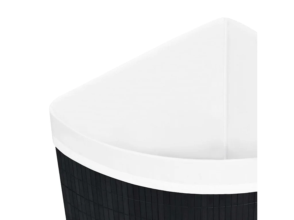 Bamboe Hoekwasmand Zwart 60 L