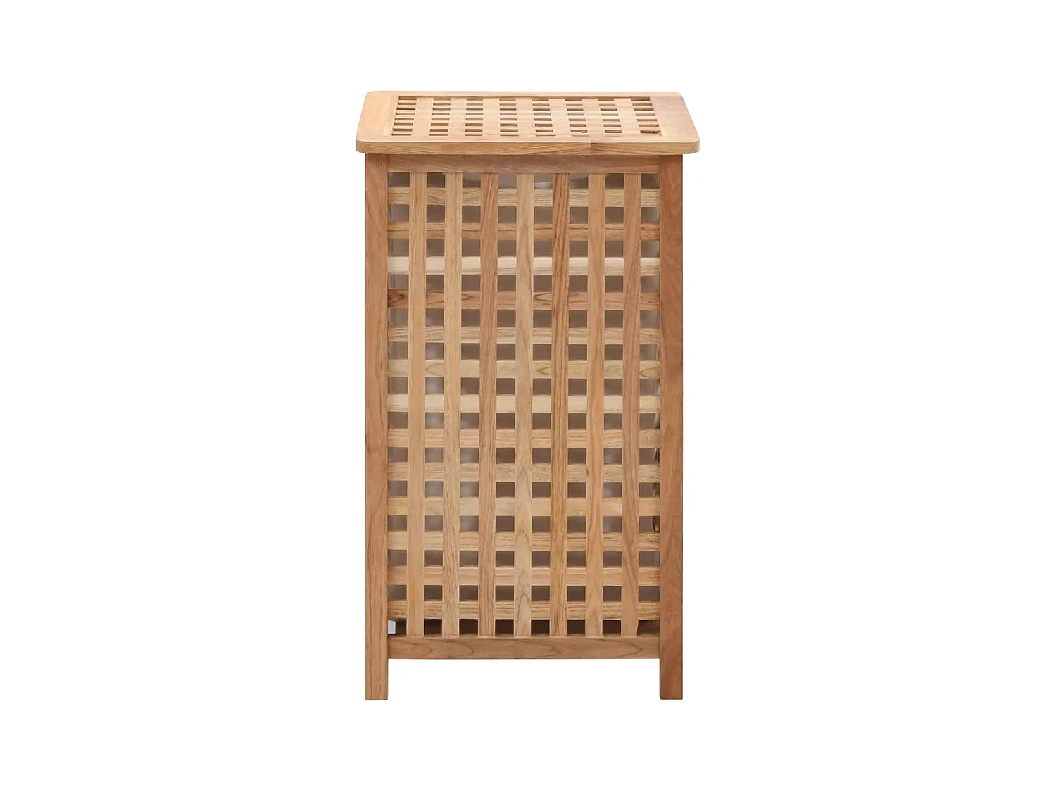 Coffre à linge 39 x 39 x 65 cm Bois de noyer massif