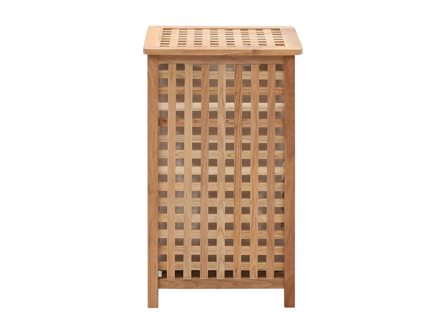 Coffre à linge 39 x 39 x 65 cm Bois de noyer massif