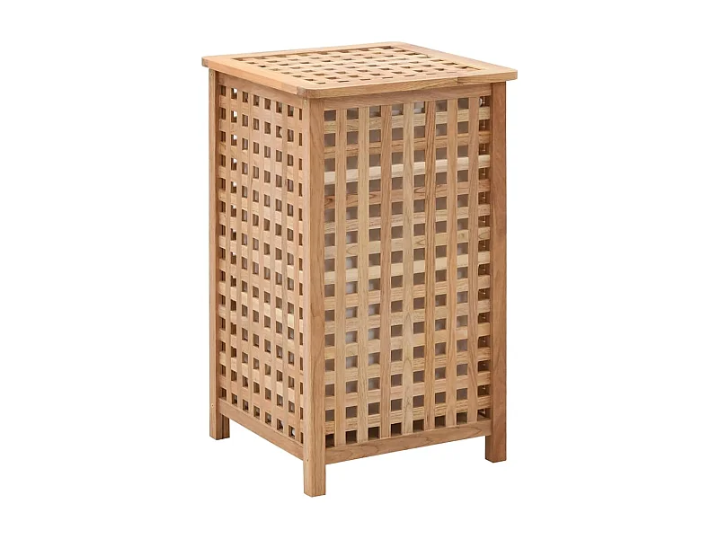 Cassapanca portabiancheria 39 x 39 x 65 cm Legno massello di noce