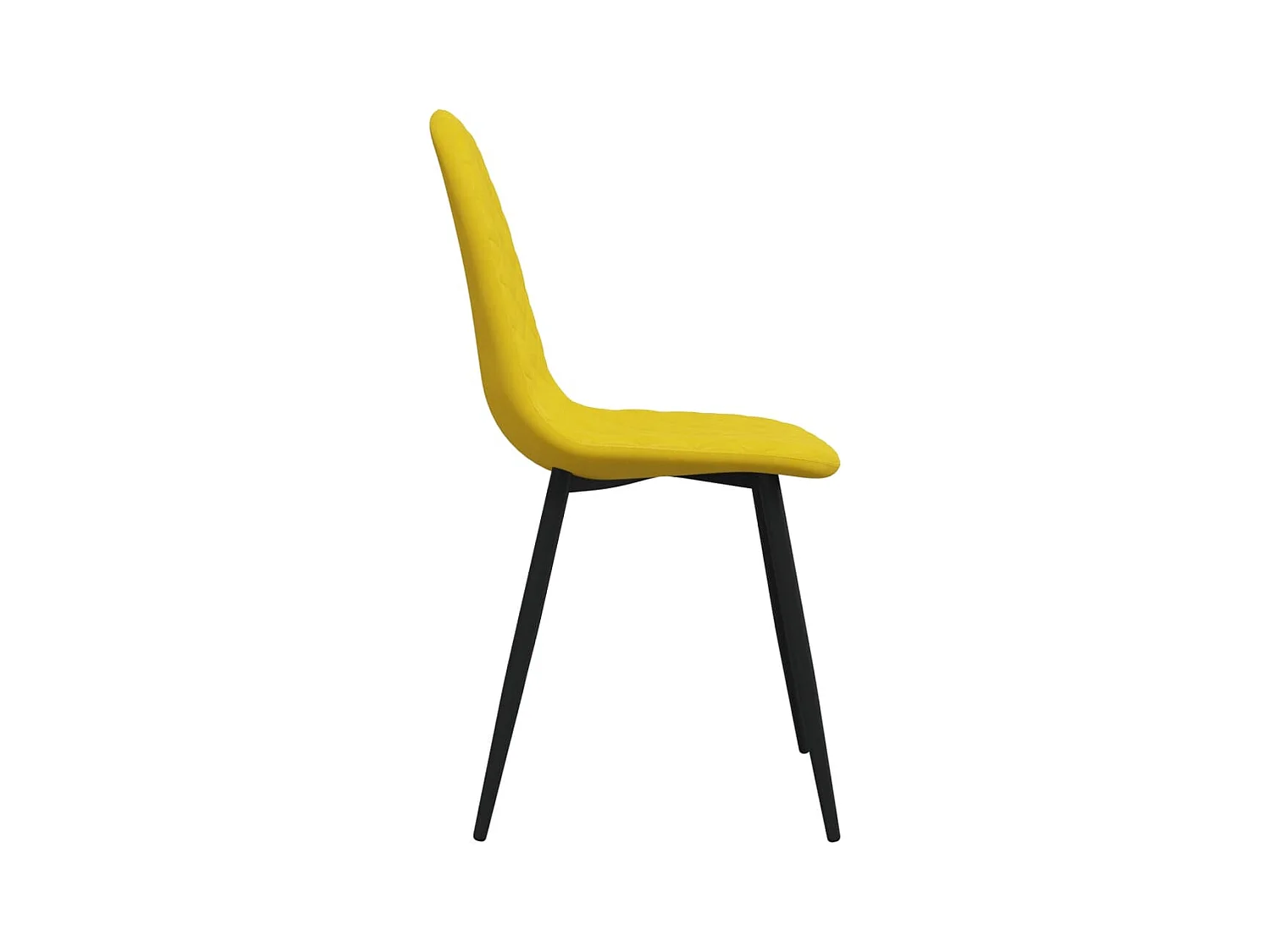 Eetkamerstoelen set van 4 Mosterdgeel Fluweel