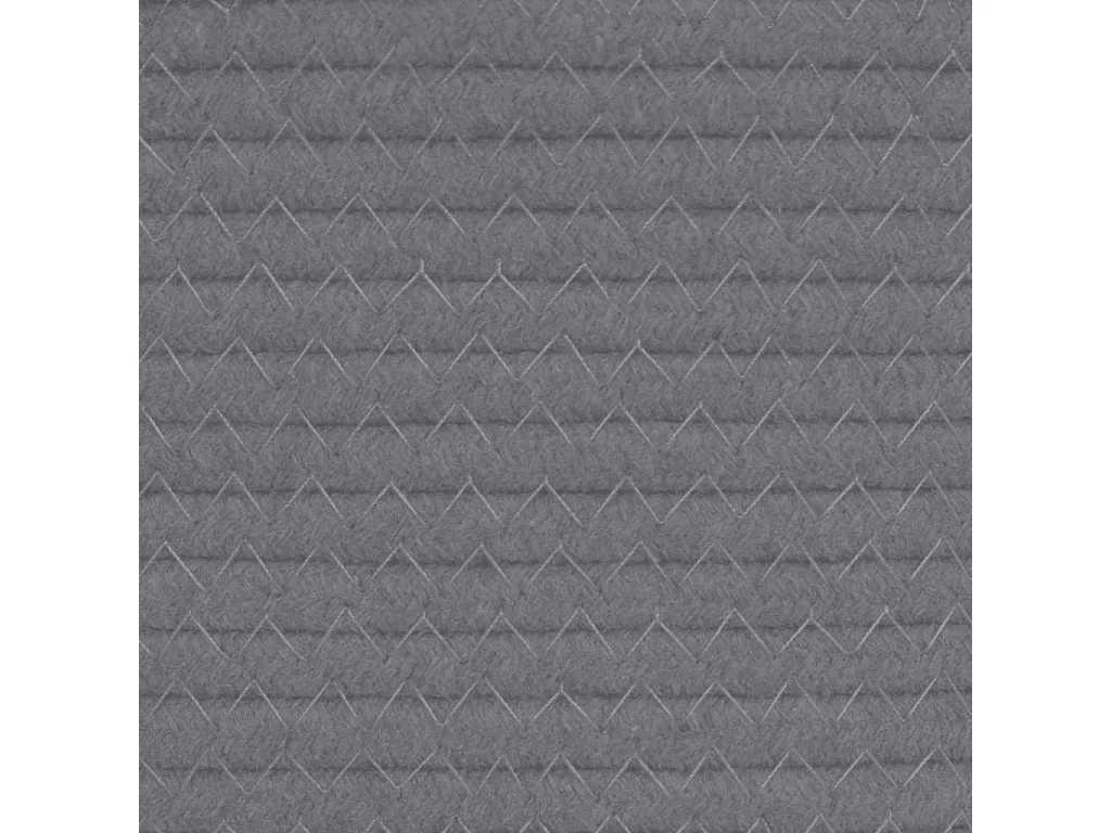 Panier à linge gris et blanc Ø55x36 cm coton