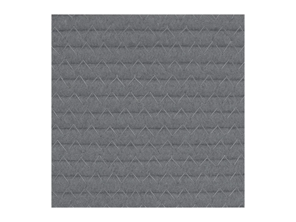 Panier à linge gris et blanc Ø60x36 cm coton