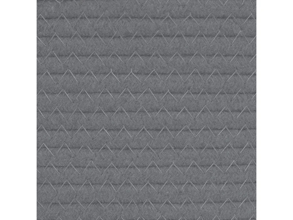 Cesto portabiancheria grigio e bianco Ø60x36 cm cotone