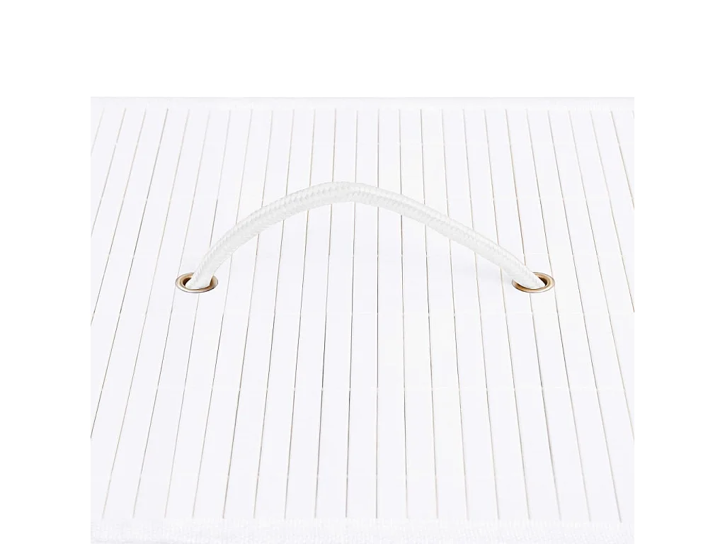 Wasmand met 2 vakken wit bamboe 100 L