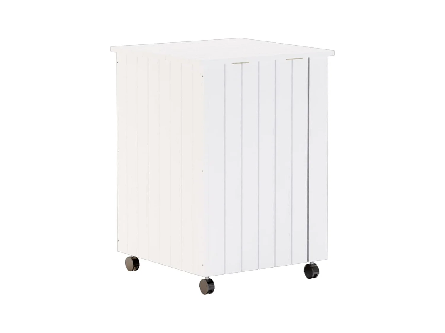 Panier à linge et roulettes RANA 45x45x64 cm bois massif de pin