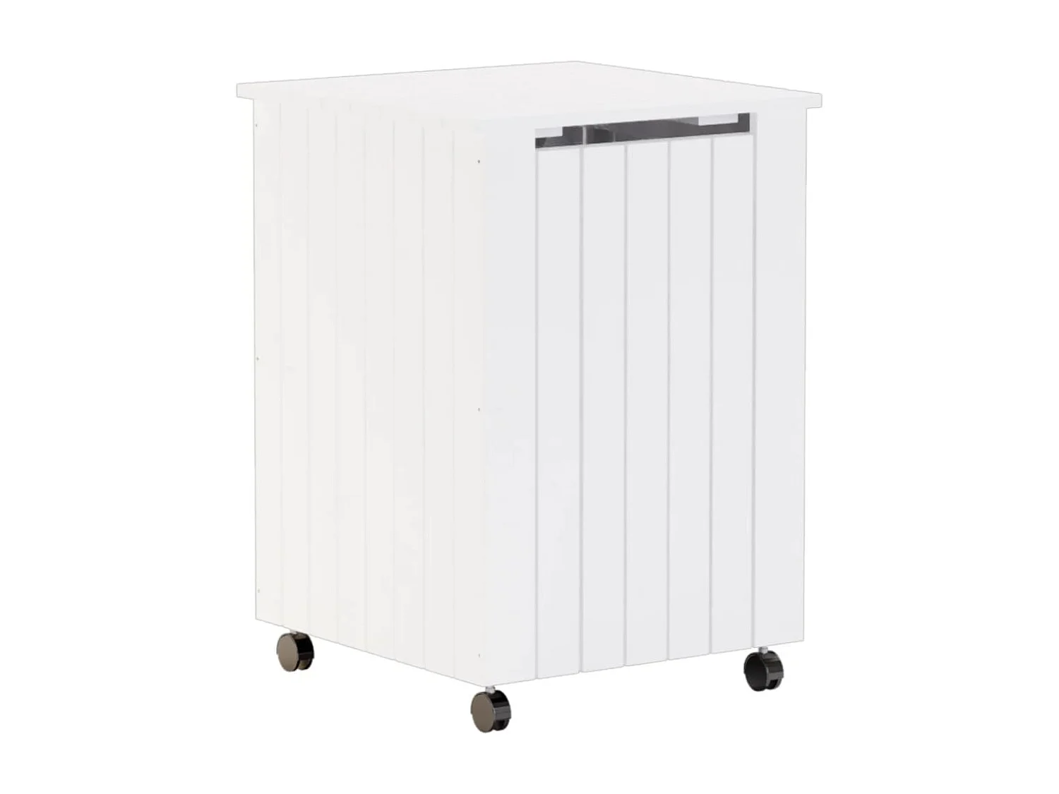 Panier à linge et roulettes RANA 45x45x64 cm bois massif de pin