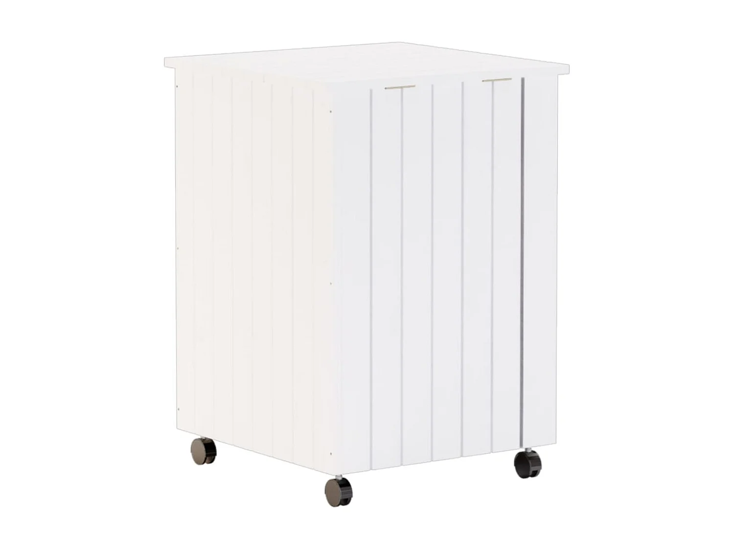 Panier à linge et roulettes RANA 45x45x64 cm bois massif de pin