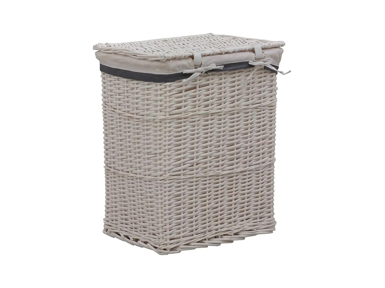 Panier à linge Blanc Saule