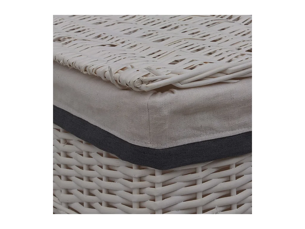 Panier à linge Blanc Saule