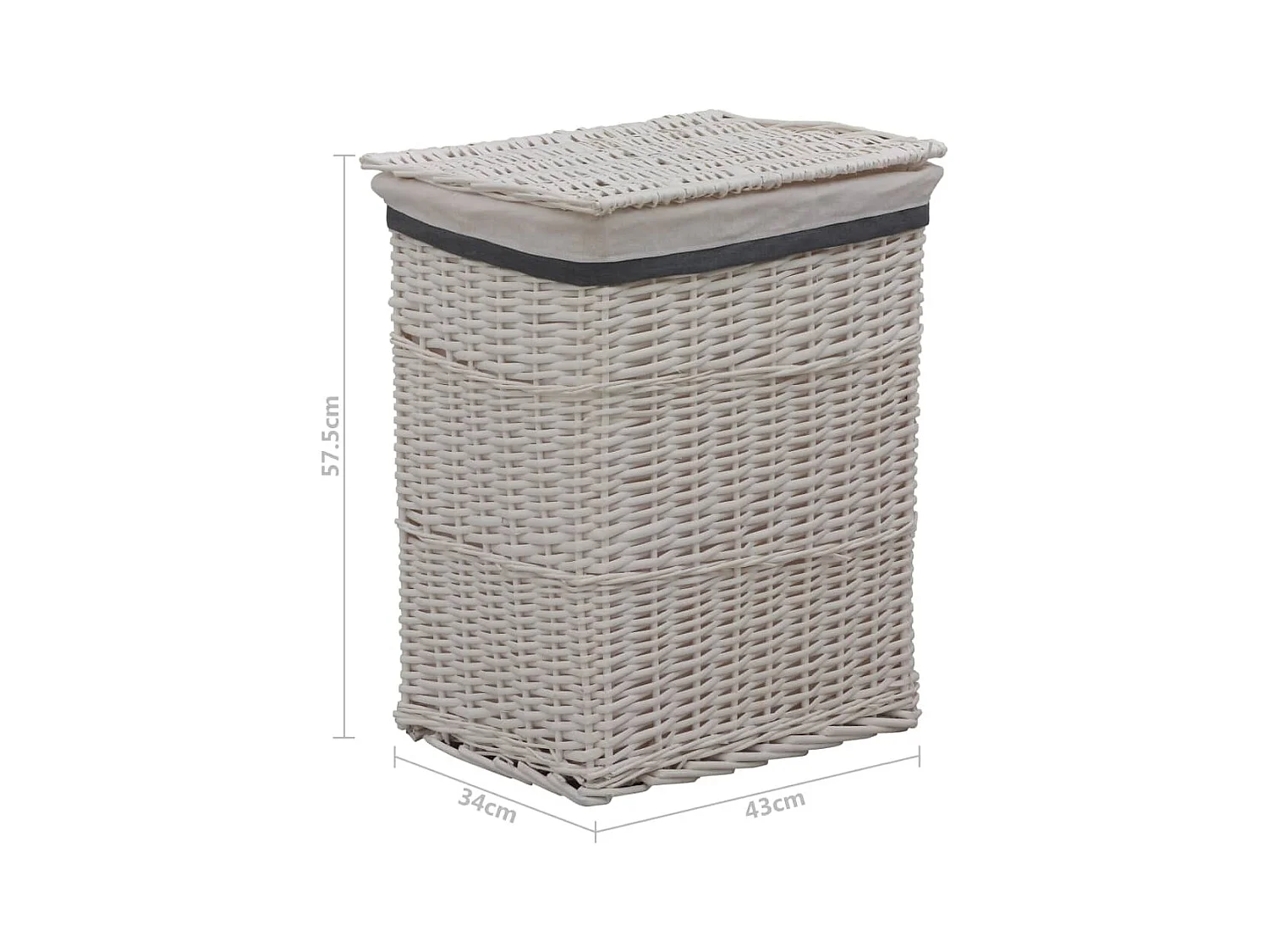 Panier à linge Blanc Saule