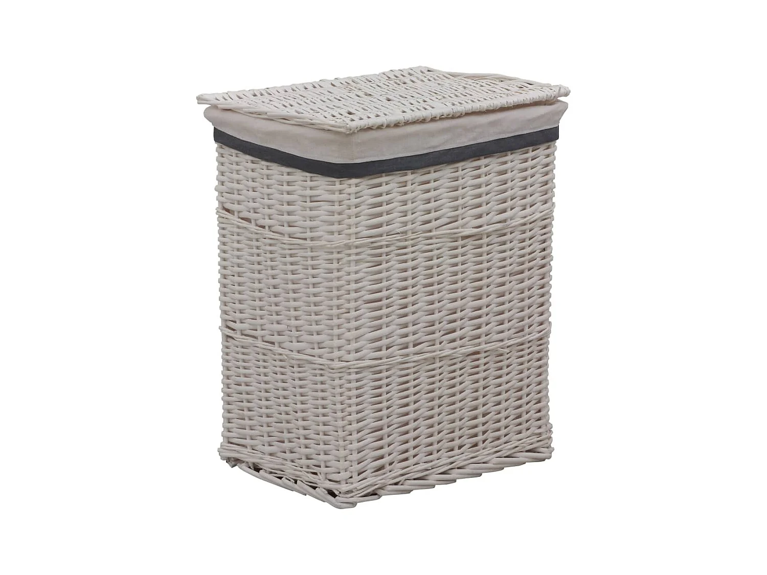 Panier à linge Blanc Saule