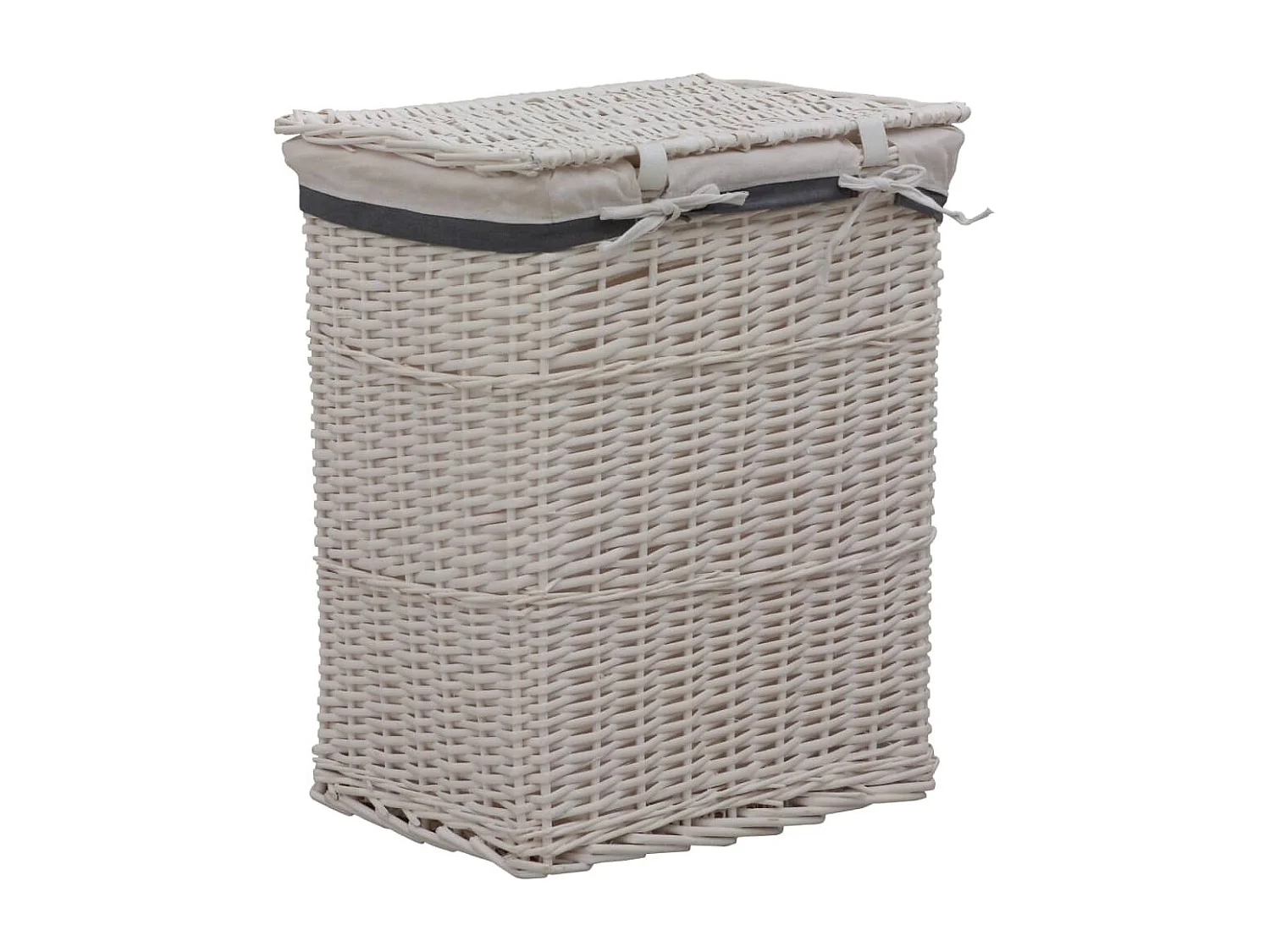 Panier à linge Blanc Saule