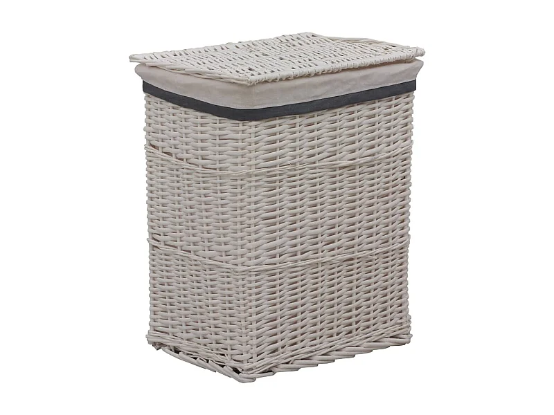 Panier à linge Blanc Saule