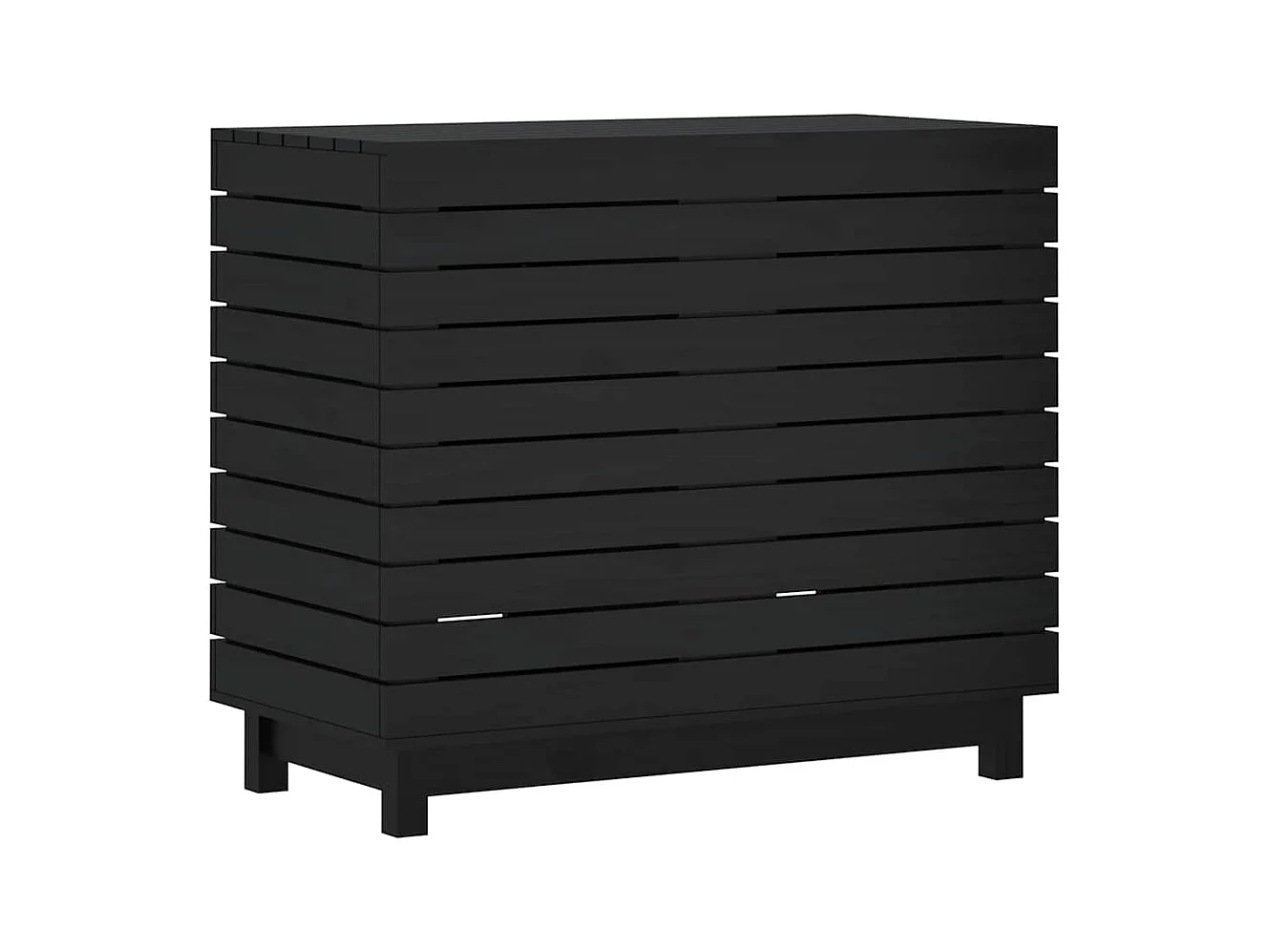 Cesto portabiancheria 88,5x44x76 cm in legno massello di pino