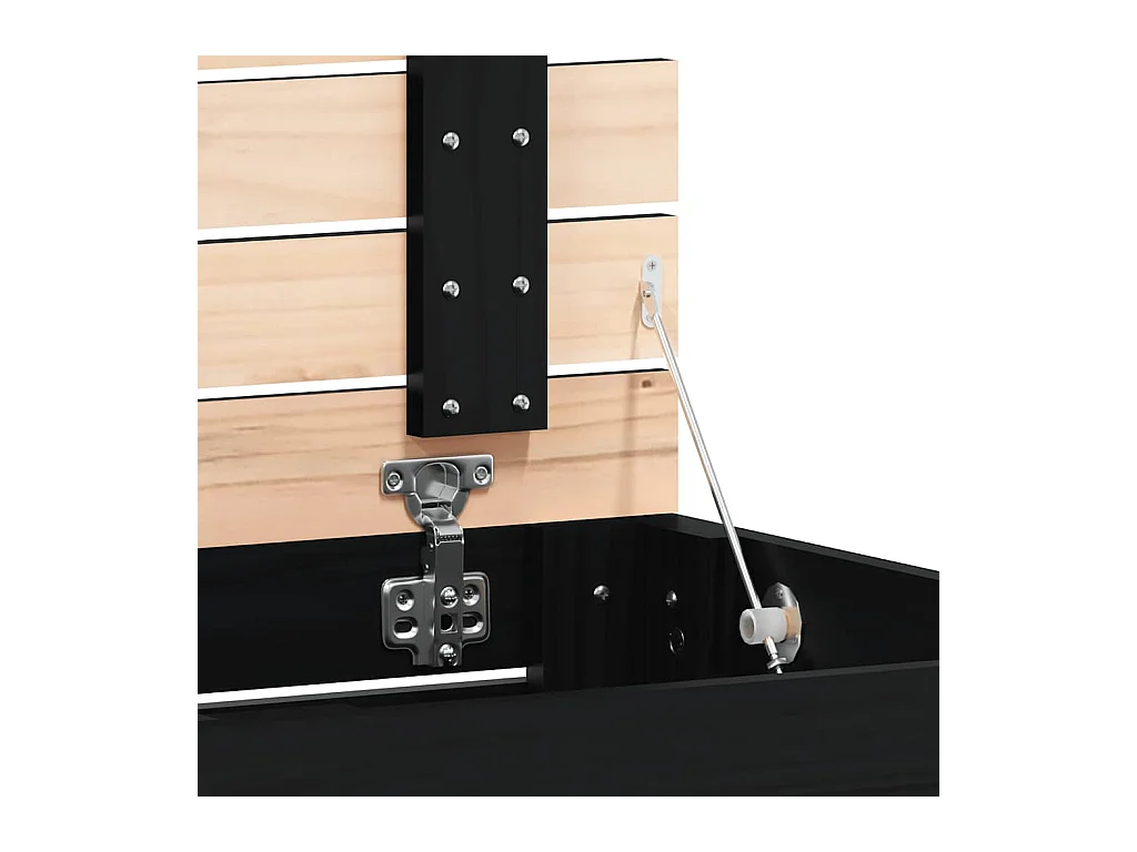 Cesto portabiancheria 88,5x44x76 cm in legno massello di pino