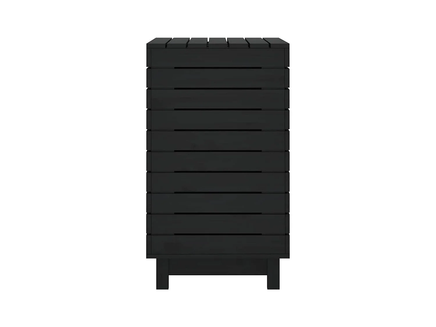 Panier à linge 88,5x44x76 cm bois massif de pin