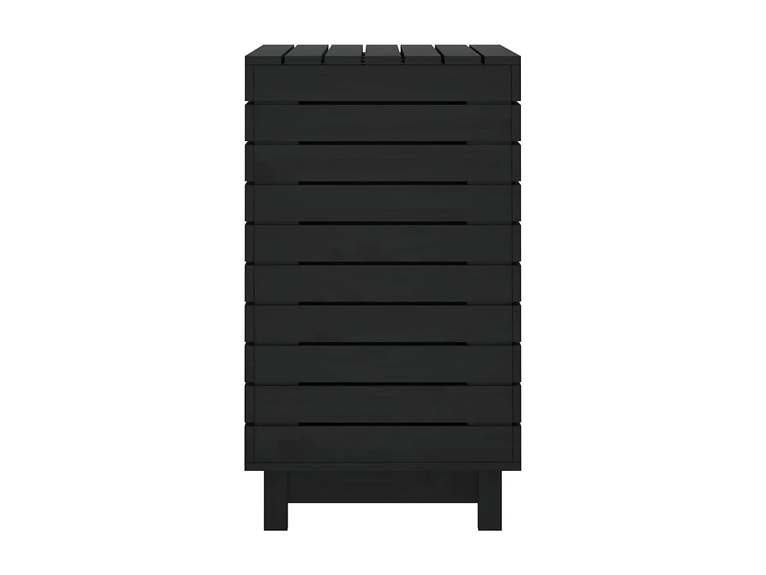 Panier à linge 88,5x44x76 cm bois massif de pin