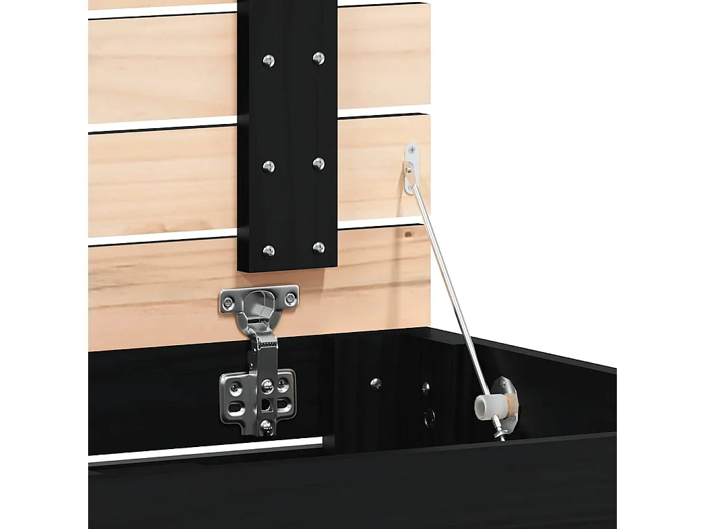 Panier à linge 88,5x44x76 cm bois massif de pin