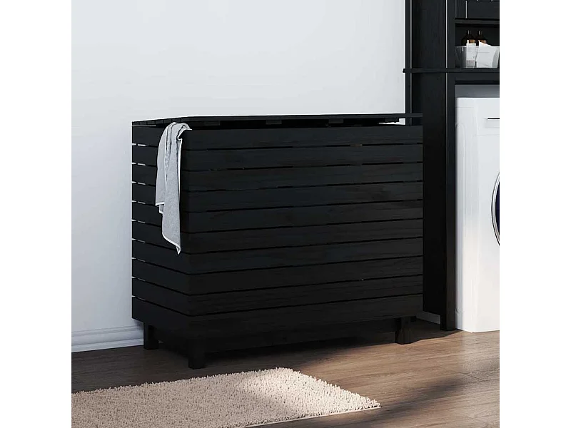 Wasmand 88,5x44x76 cm massief grenenhout