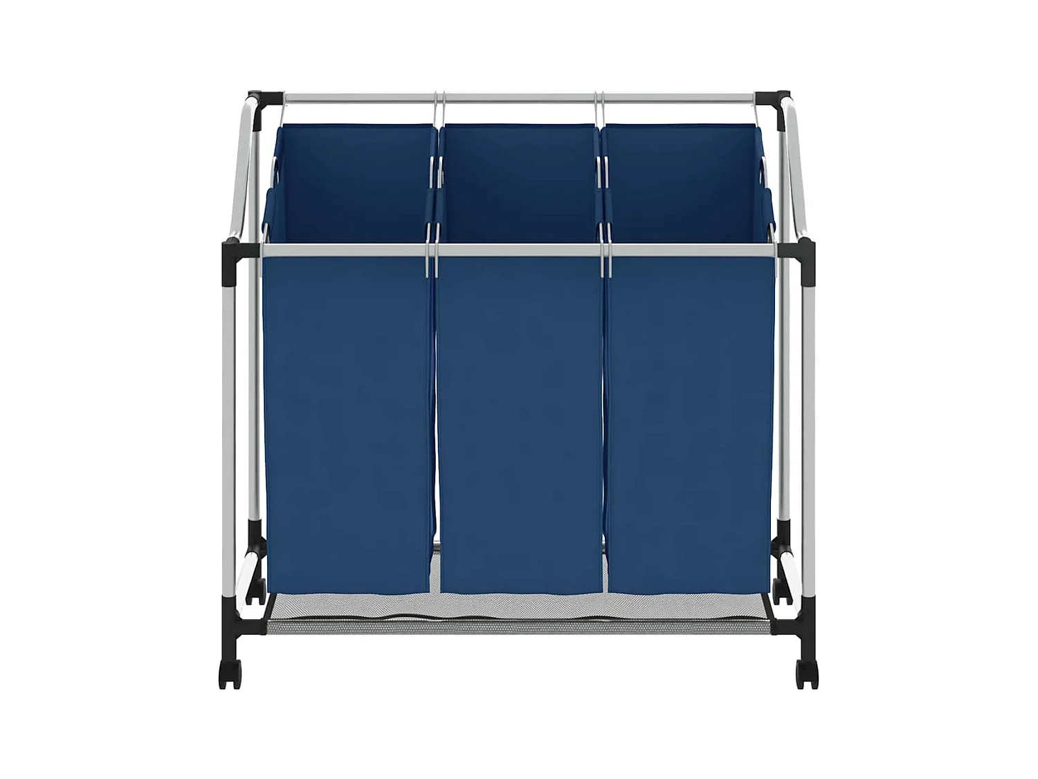 Trieuse à linge avec 3 sacs Bleu Acier