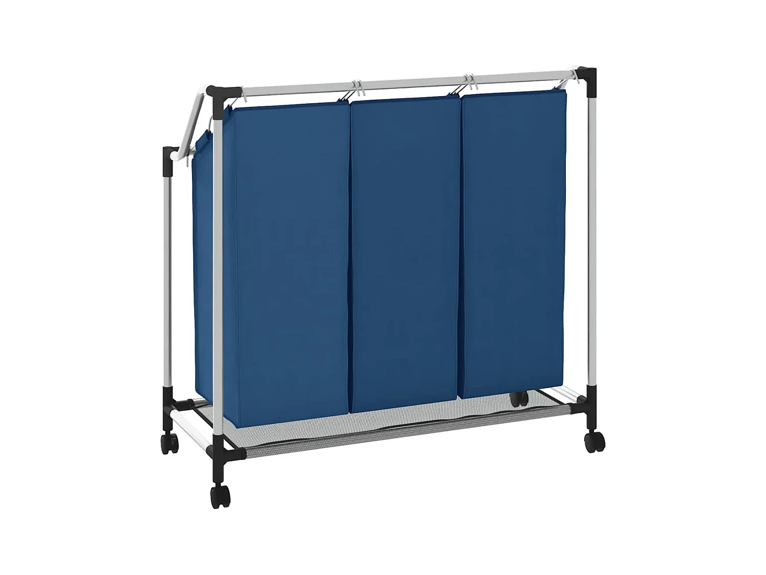 Trieuse à linge avec 3 sacs Bleu Acier