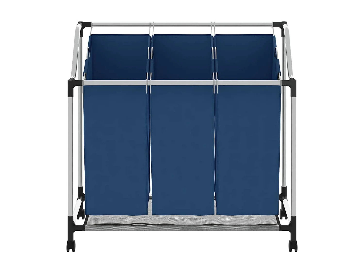 Trieuse à linge avec 3 sacs Bleu Acier