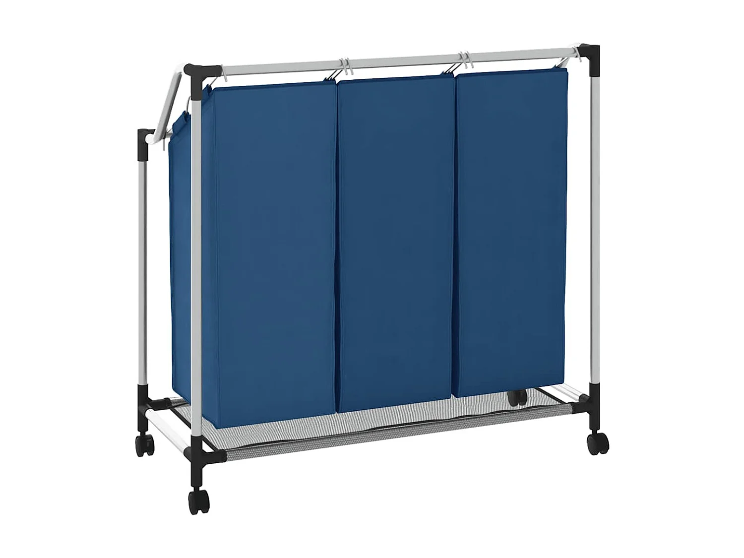 Trieuse à linge avec 3 sacs Bleu Acier