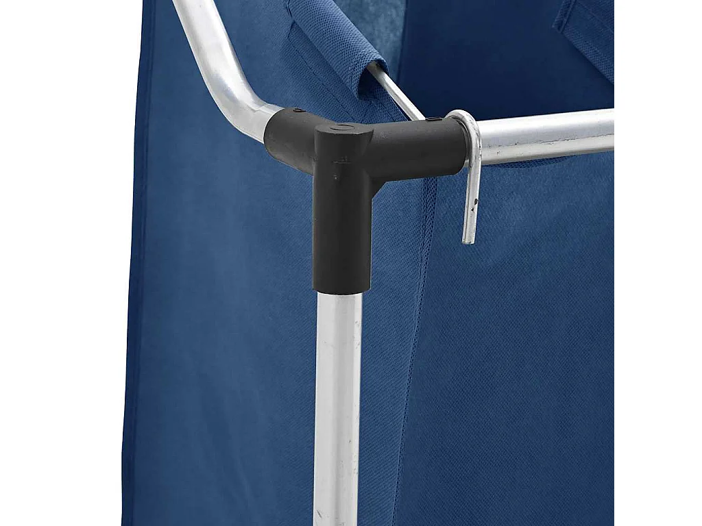 Trieuse à linge avec 3 sacs Bleu Acier