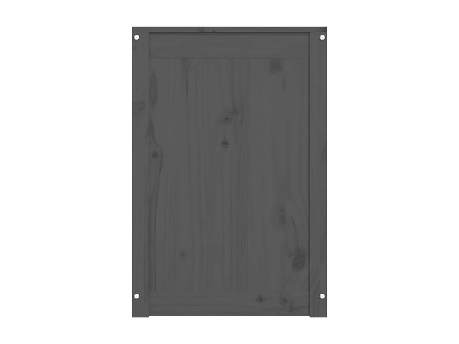 Boîte à linge Gris 44x44x66 cm Bois massif de pin