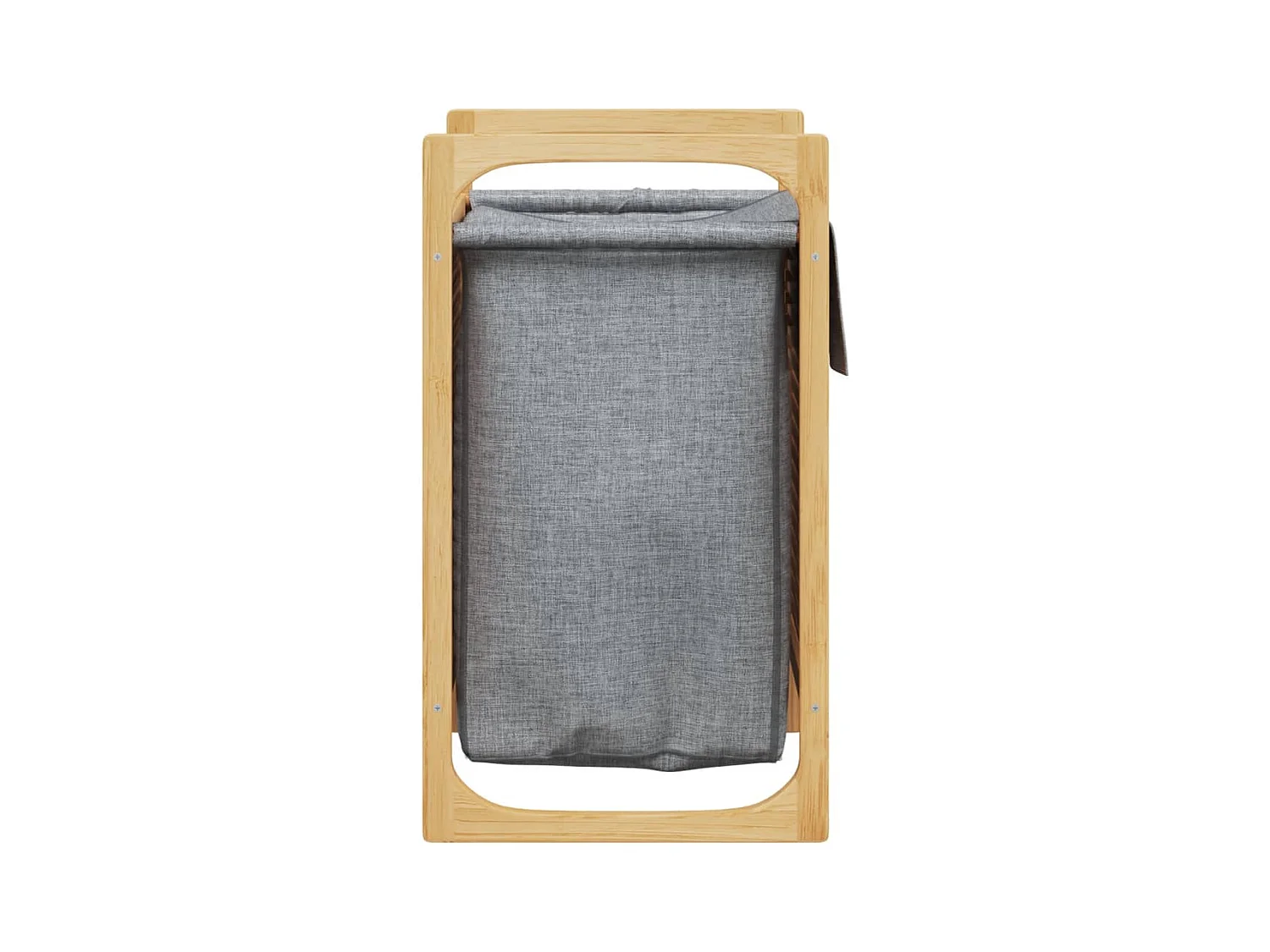 Panier à linge avec sac gris 32x30x36,5 cm bambou