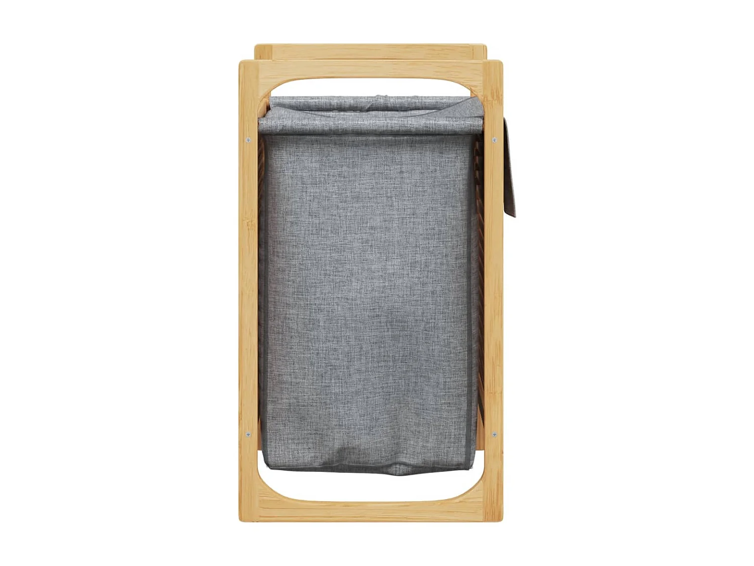 Panier à linge avec sac gris 32x30x36,5 cm bambou