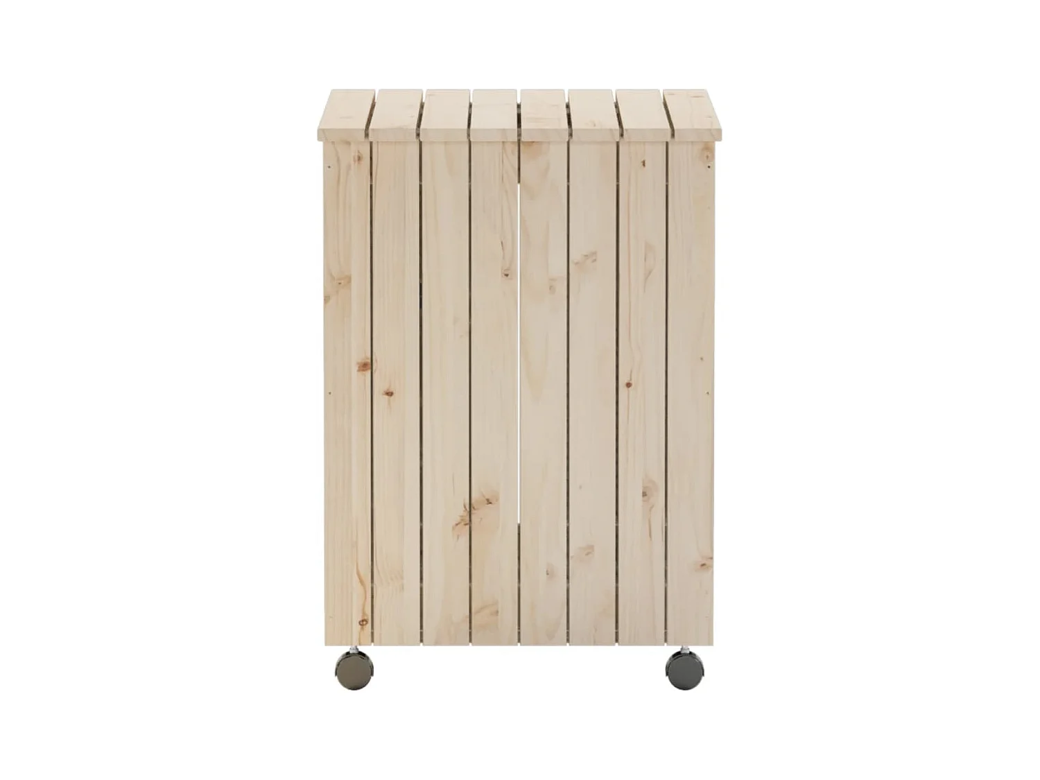 Cesto portabiancheria RANA con ruote 45x45x64 cm in legno massello di pino