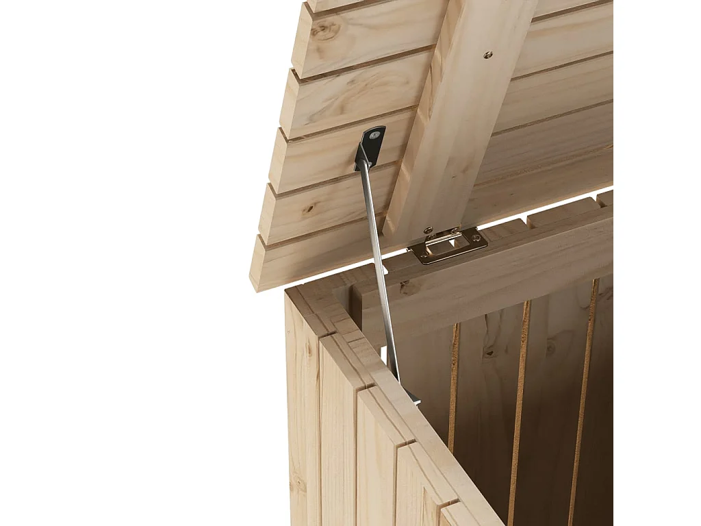 Panier à linge et roulettes RANA 45x45x64 cm bois massif de pin