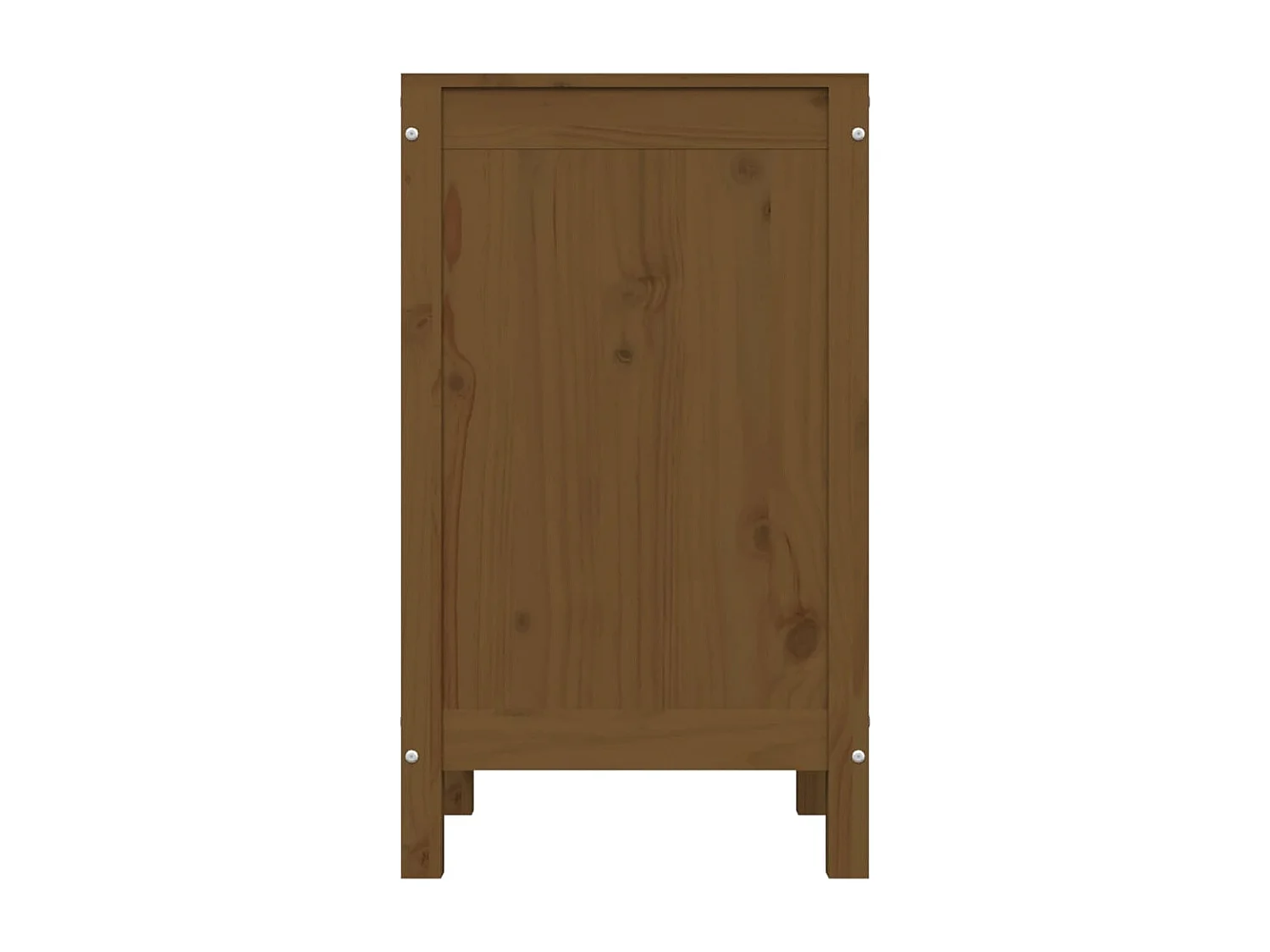 Boîte à linge Marron miel 44x44x76 cm Bois massif de pin