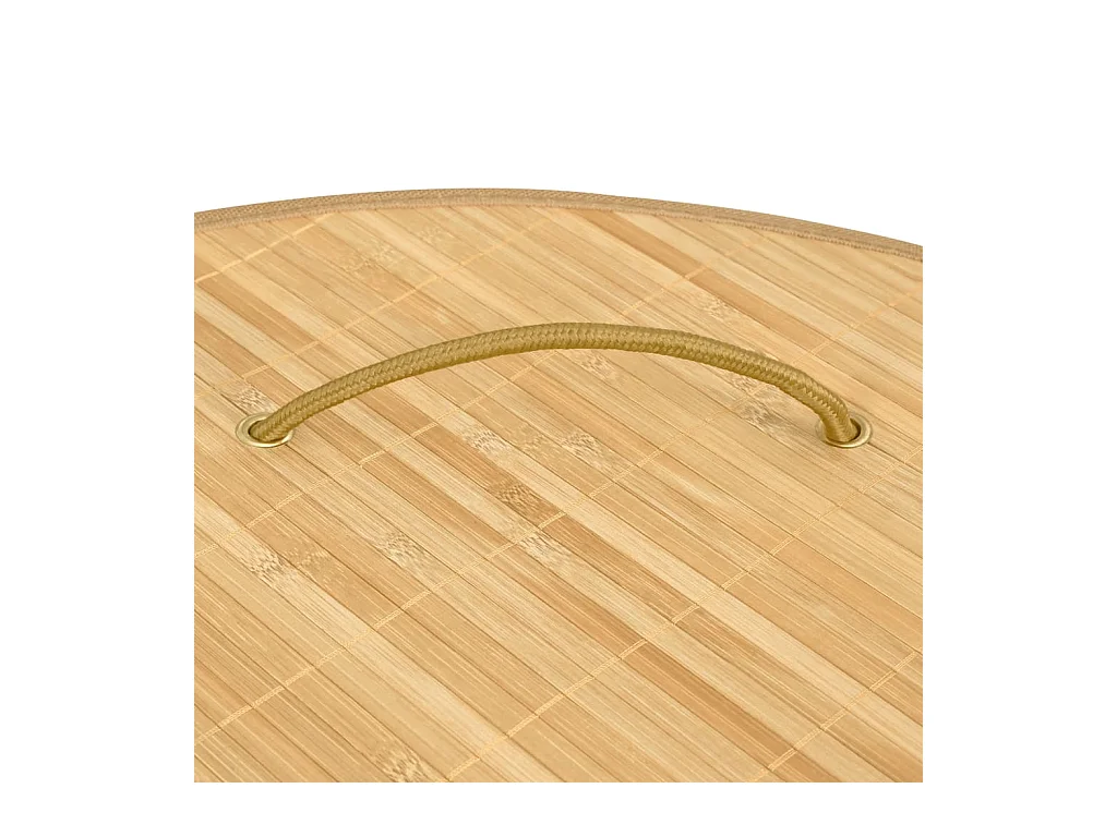 Panier à linge d'angle Bambou 60 L