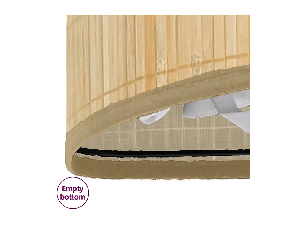 Panier à linge d'angle Bambou 60 L