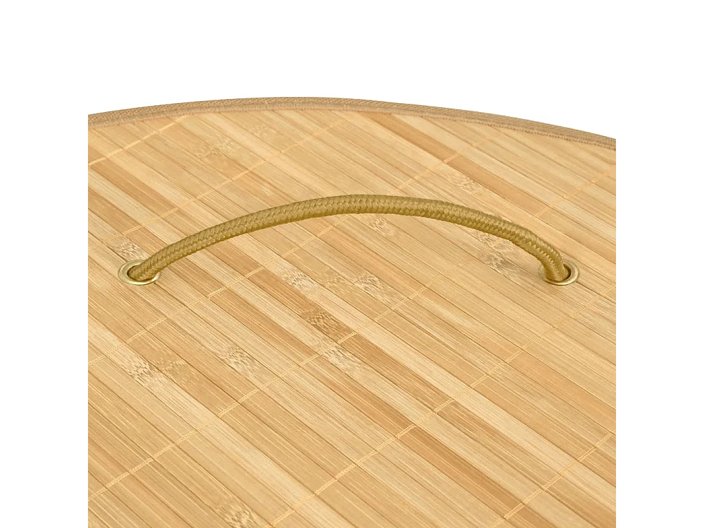 Panier à linge d'angle Bambou 60 L