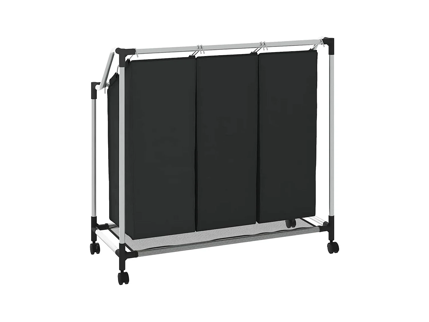 Wassorteerder met 3 zakken Zwart Staal