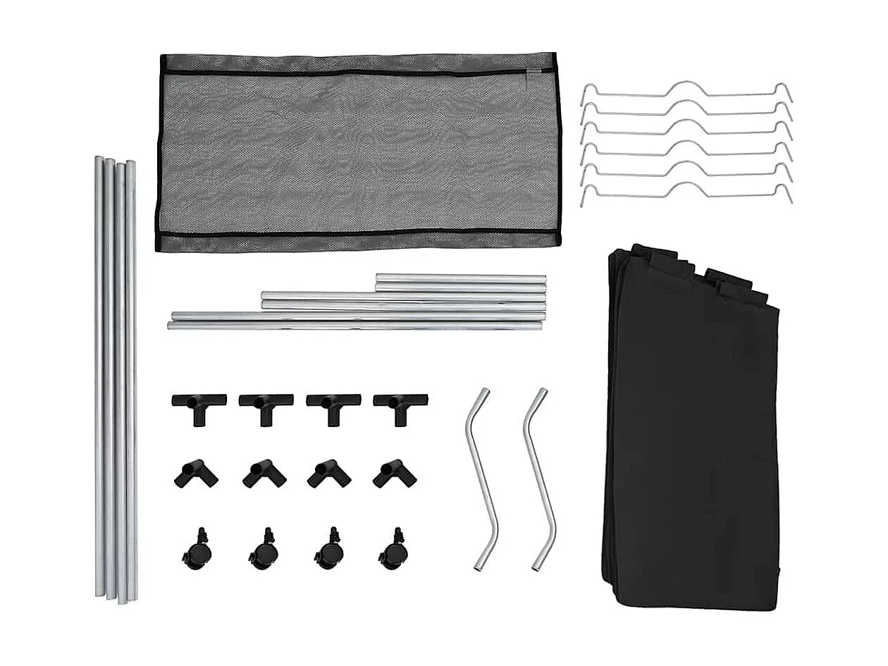 Trieuse à linge avec 3 sacs Noir Acier