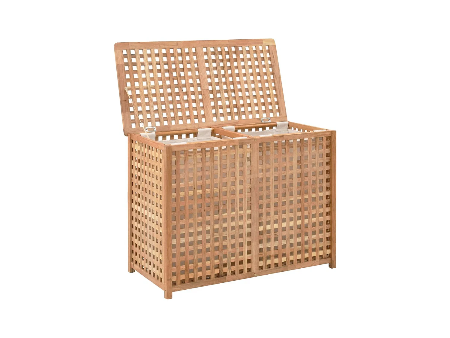 Coffre à linge 87,5x46x67 cm Bois de noyer massif