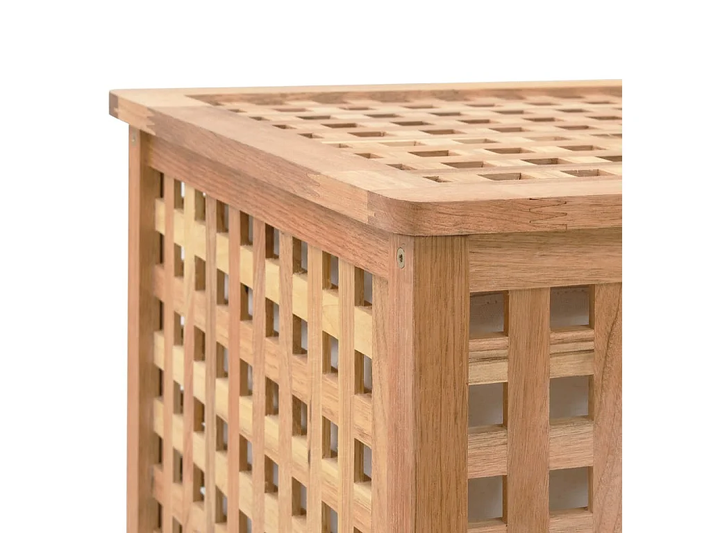 Coffre à linge 87,5x46x67 cm Bois de noyer massif