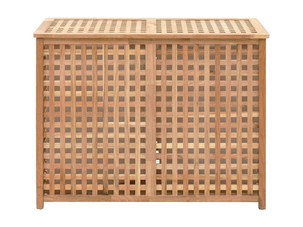 Cassapanca portabiancheria 87,5x46x67 cm Legno massello di noce