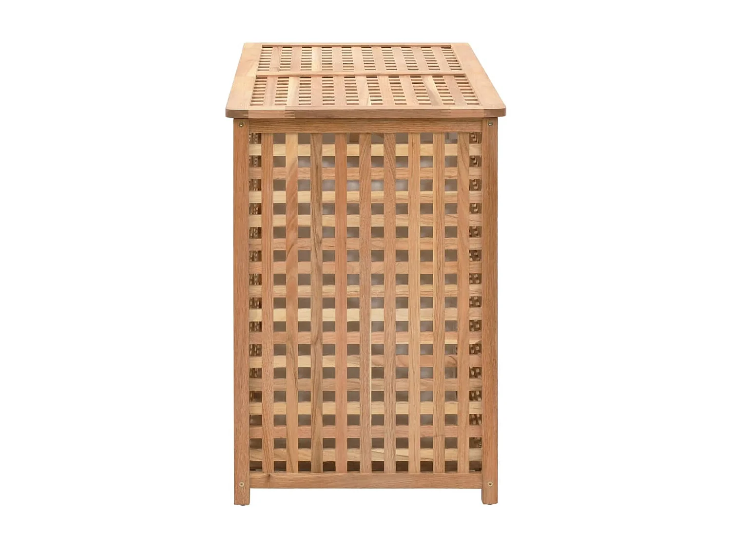 Cassapanca portabiancheria 87,5x46x67 cm Legno massello di noce