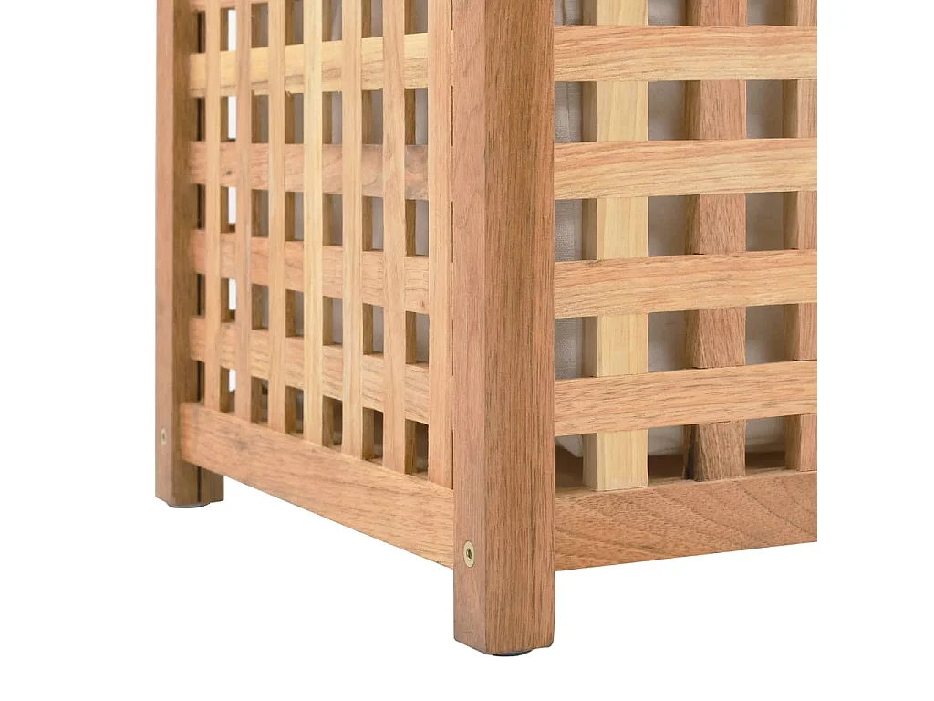 Cassapanca portabiancheria 87,5x46x67 cm Legno massello di noce