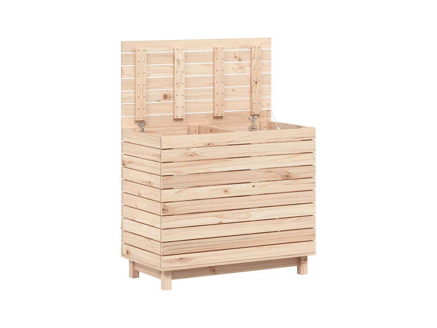 Panier à linge 88,5x44x76 cm bois massif de pin